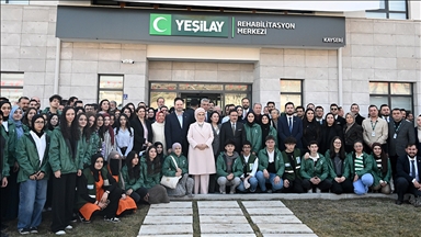 Emine Erdoğan, Kayseri Yeşilay Rehabilitasyon Merkezi'nin açılışına ilişkin video paylaştı