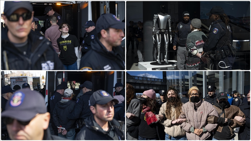 New York'ta, Tesla bayisine zorla giren göstericiler gözaltına alındı
