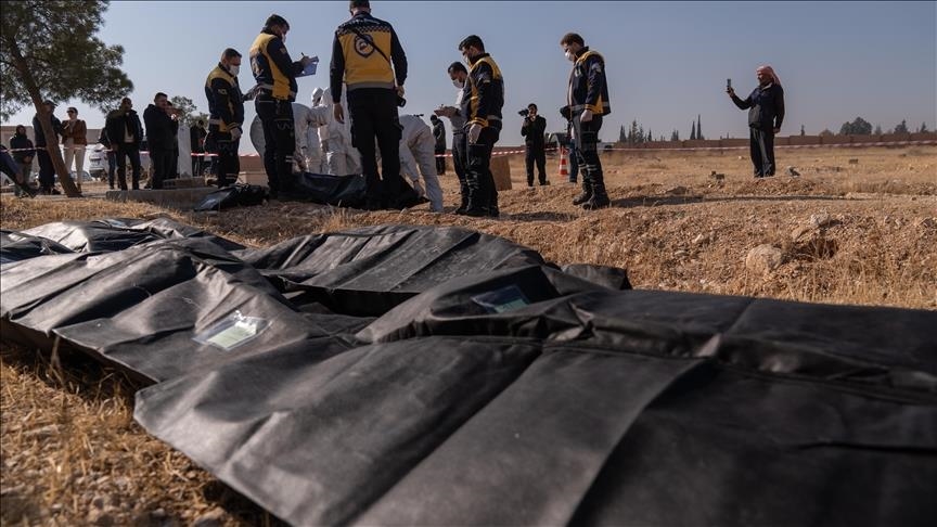 Mass grave of security personnel killed by Assad loyalists discovered in northwestern Syria