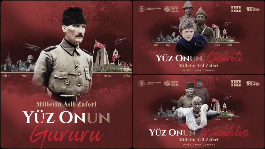 Çanakkale Deniz Zaferi'nin 110. yıl dönümünün teması "Yüz Onun" olarak belirlendi