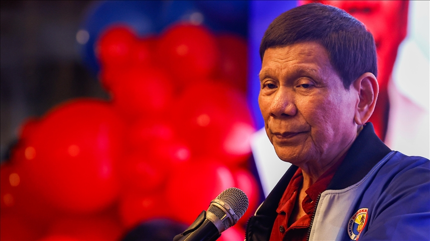 Philippines former President Rodrigo Duterte lands in Netherlands for trial