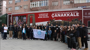 Çanakkale Savaşları Mobil Müzesi Kosova'da ziyarete açıldı