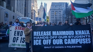 Rally for Columbia graduate Mahmoud Khalil as NY court hears deportation case