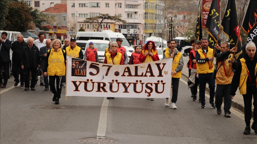 "57. Alay" için Tekirdağ'dan Çanakkale'ye yürüyorlar