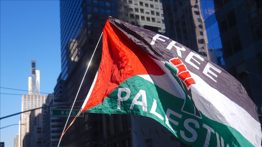 Jewish activists demonstrate inside New York's Trump Tower, demanding release of Palestinian protest leader