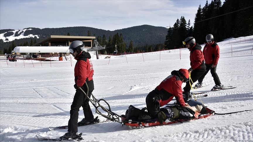 Ilgaz Yurduntepe Kayak Merkezinde ilkyardım tatbikatı yapıldı