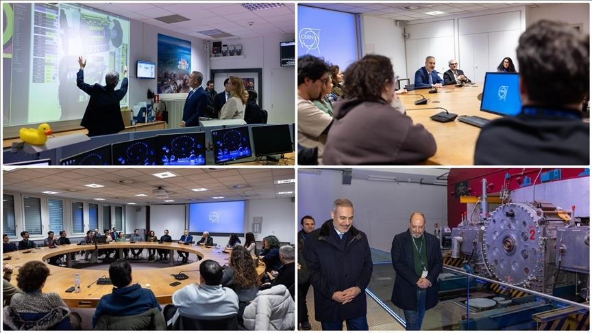 Turkish foreign minister visits famed CERN particle physics lab