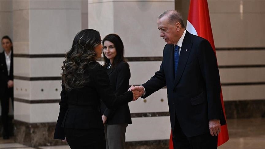 Turkish President Erdogan receives credentials from new ambassadors