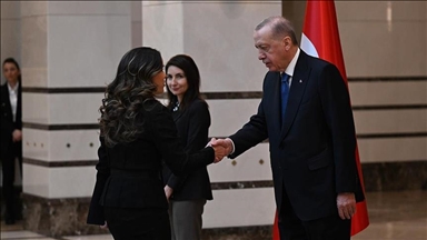 Turkish President Erdogan receives credentials from new ambassadors