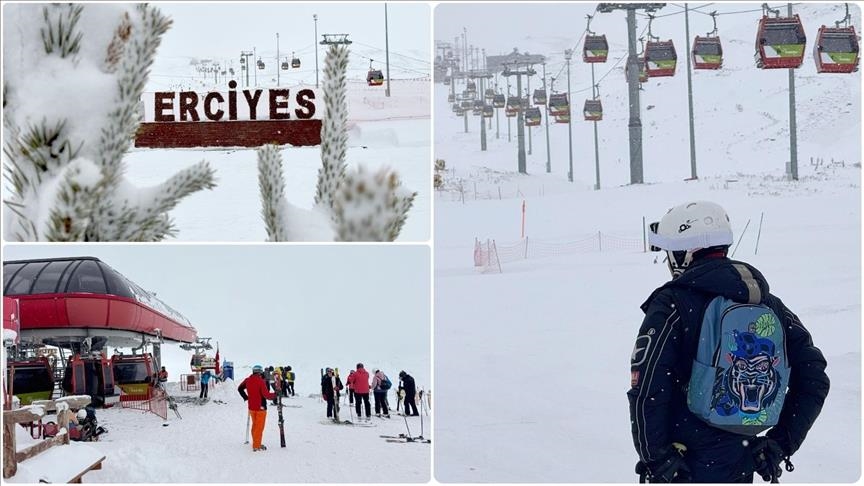 تركيا.. ثلوج الربيع تنعش "أرجييس" وتطيل موسم التزلج