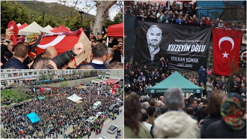 Sanatçı Volkan Konak memleketi Trabzon'da son yolculuğuna uğurlandı