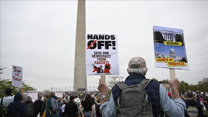Hundreds of thousands protest Trump, Musk in nationwide 'Hands Off' demonstrations