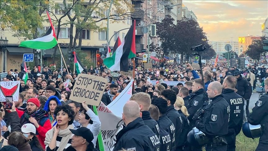 مظاهرة في برلين رفضا لترحيل 4 أجانب داعمين لفلسطين