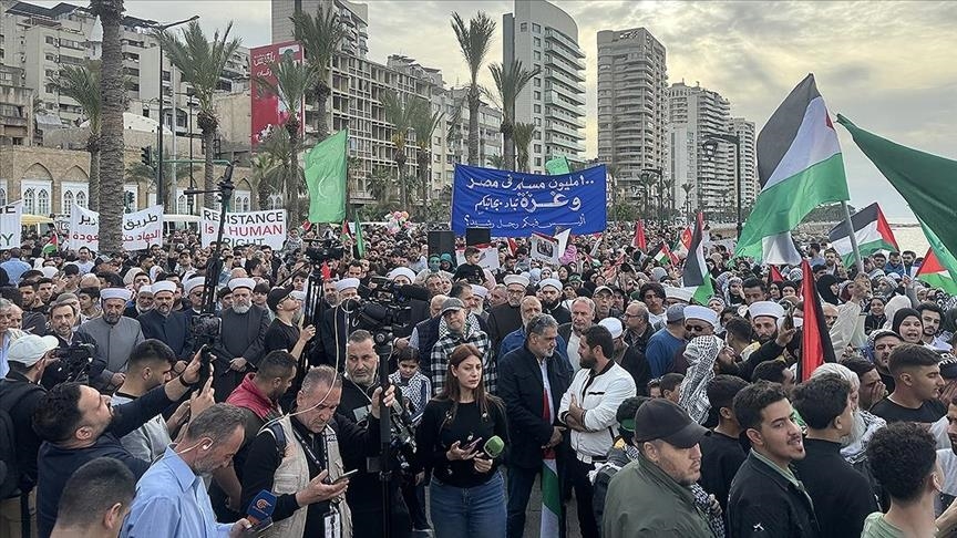 Hundreds of pro-Palestinian protesters gather in New York to call for end to Gaza genocide