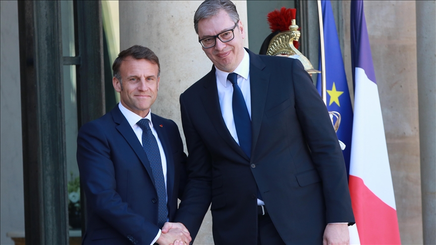 French president hosts Serbian counterpart for working lunch in Paris