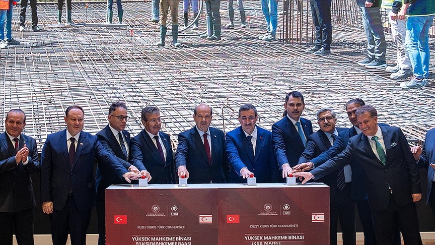 KKTC'de Yüksek Mahkeme ve Millet Kütüphanesi binalarının temeli atıldı