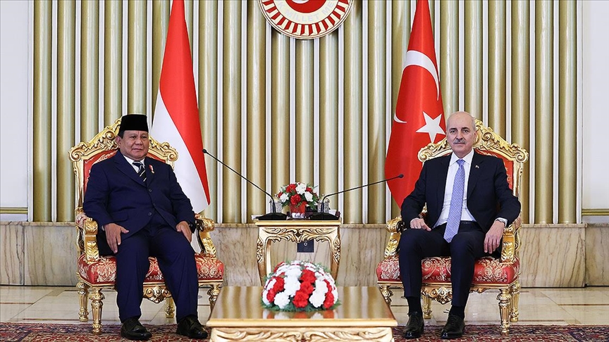 TBMM Başkanı Kurtulmuş, Endonezya Cumhurbaşkanı Subianto ile görüştü