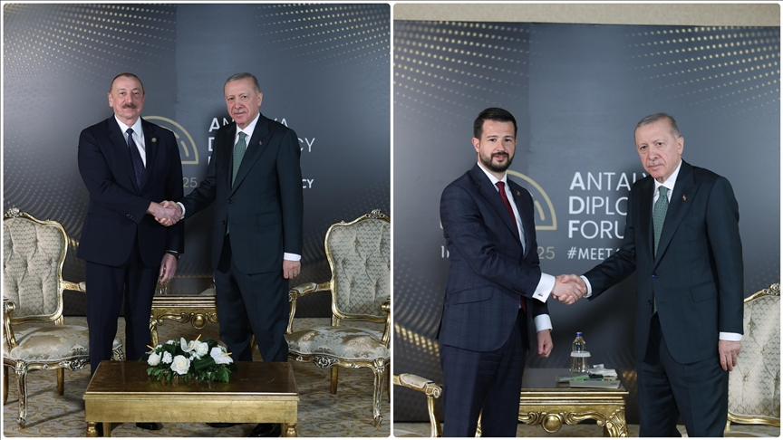Cumhurbaşkanı Erdoğan, Azerbaycan Cumhurbaşkanı Aliyev ve Karadağ Cumhurbaşkanı Milatovic ile bir araya geldi