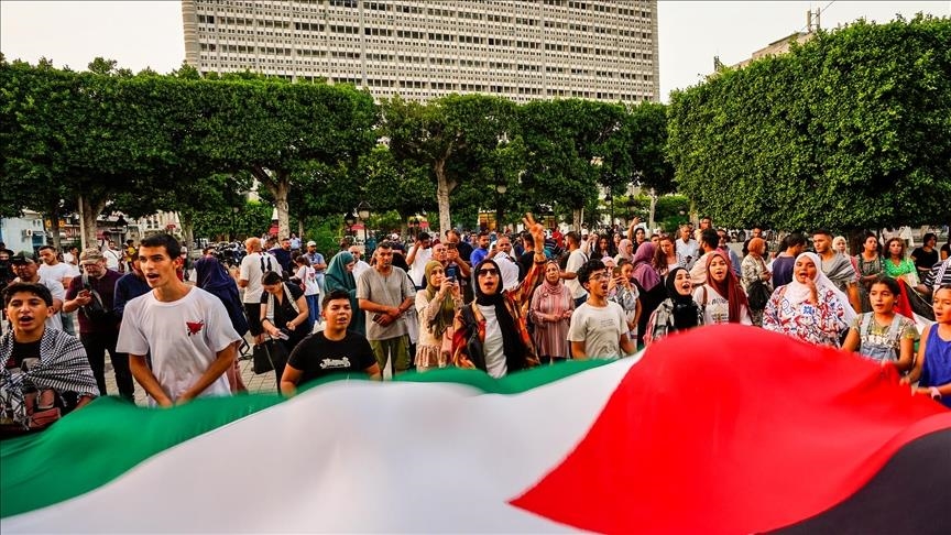 À Tunis, des centaines de personnes défilent en faveur d'une loi contre la ‘’normalisation’’ avec Israël