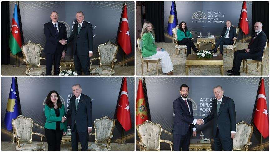 Turkish president meets with counterparts at Antalya Diplomacy Forum