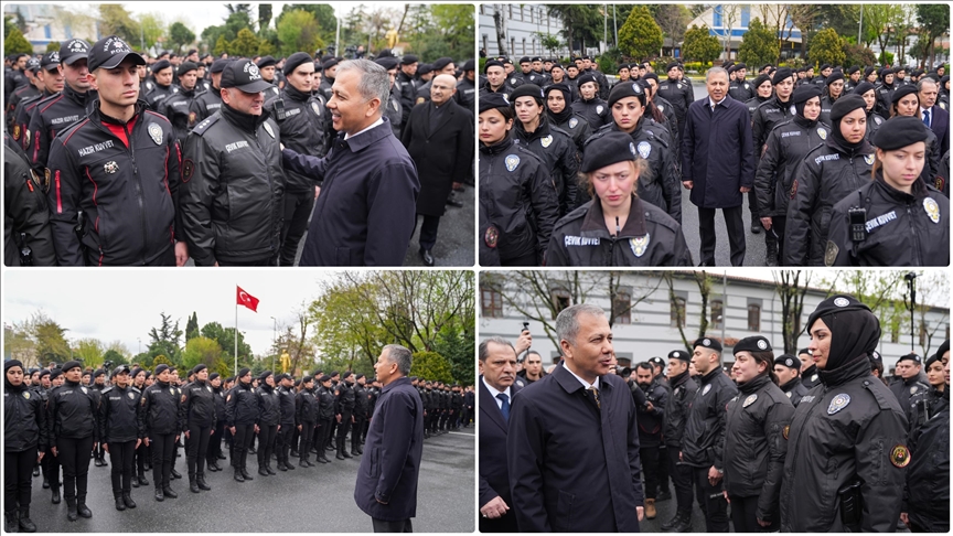 İçişleri Bakanı Yerlikaya, İstanbul'da çevik kuvvet polisleriyle bir araya geldi