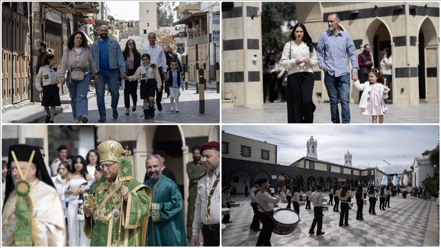 Şam'daki kiliselerde "Palmiye Pazarı Bayramı" kutlandı