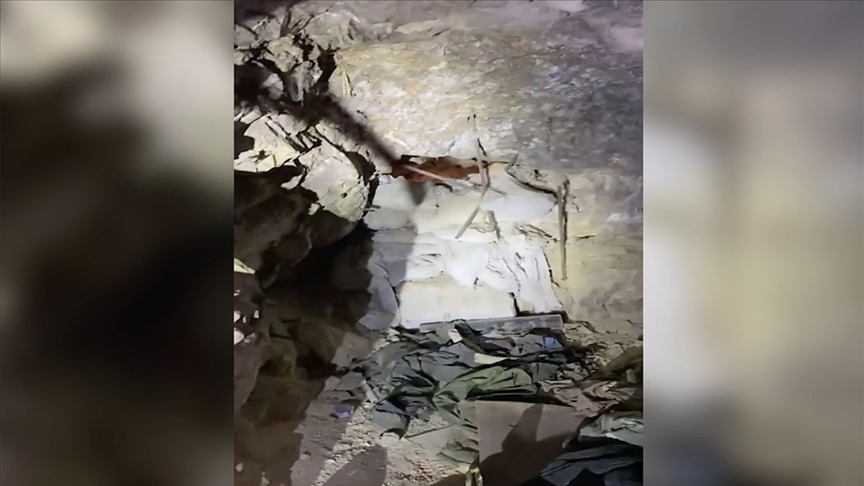 Pençe-Kilit Operasyonu bölgesinde tespit edilen mağaradaki malzemeler imha edildi