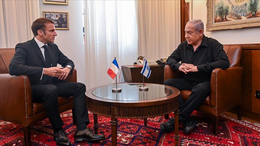 Netanyahu, Filistin'i tanıyabileceklerini duyuran Macron ile telefonda görüştü