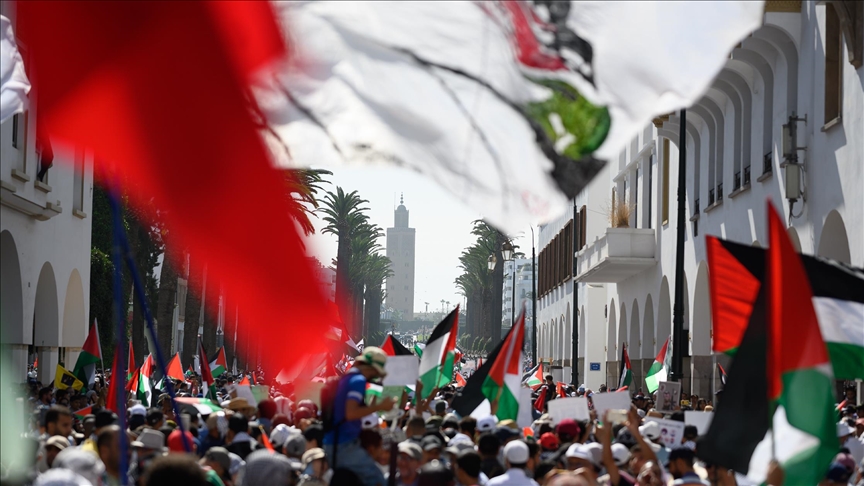 المغرب.. مئات الطلاب يتظاهرون دعما للفلسطينيين في غزة