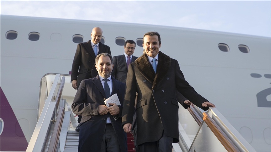 Emir of Qatar arrives in Moscow for official talks with Putin