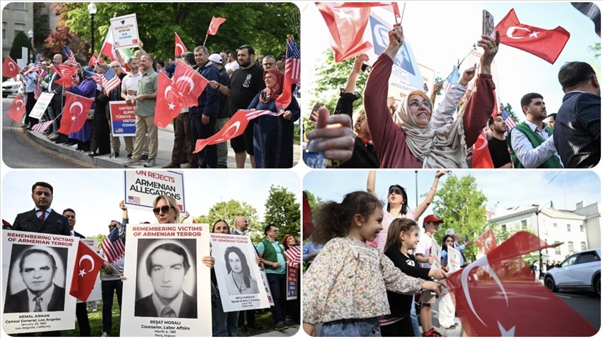 ABD'nin başkenti Washington'da, 1915 Ermeni iddialarına karşı protesto düzenlendi