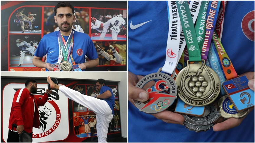 Olimpiyat üçüncüsü işitme engelli milli tekvandocu Yasin Çimen'in gözü zirvede