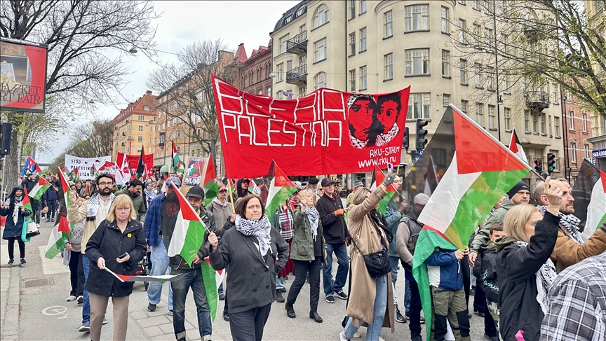 Suedi, në protestat e 1 majit qindra njerëz protestuan kundër sulmeve izraelite në Gaza