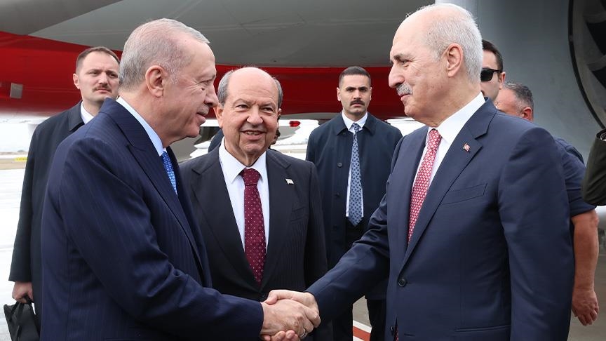 أردوغان يصل جمهورية شمال قبرص التركية