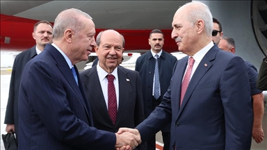 أردوغان يصل جمهورية شمال قبرص التركية
