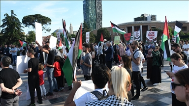 Shqipëri, tubim në mbështetje të Palestinës