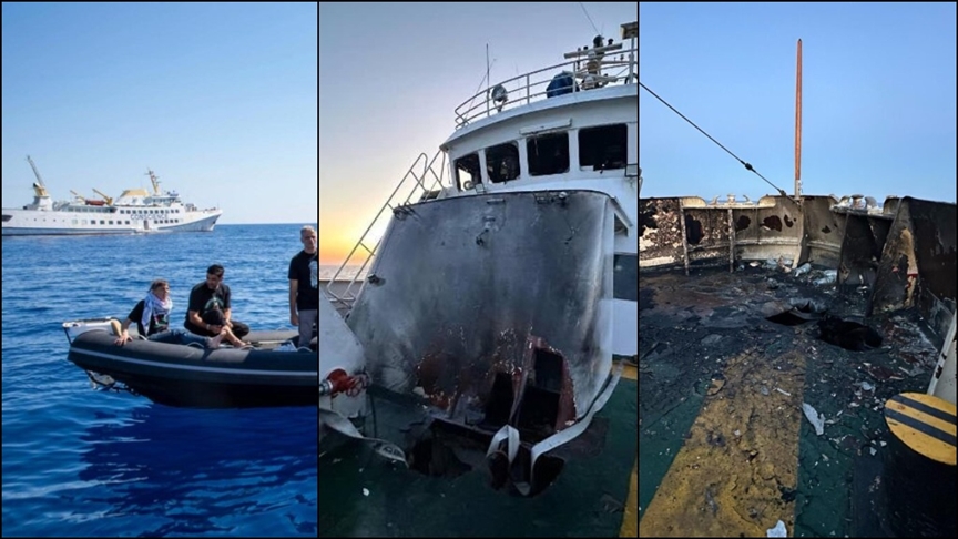 Malta açıklarında saldırıya uğrayan Gazze'ye yardım gemisi, Malta'dan giriş izni bekliyor