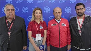 KKTC Cumhurbaşkanı Tatar, TEKNOFEST KKTC'de AA standını ziyaret etti
