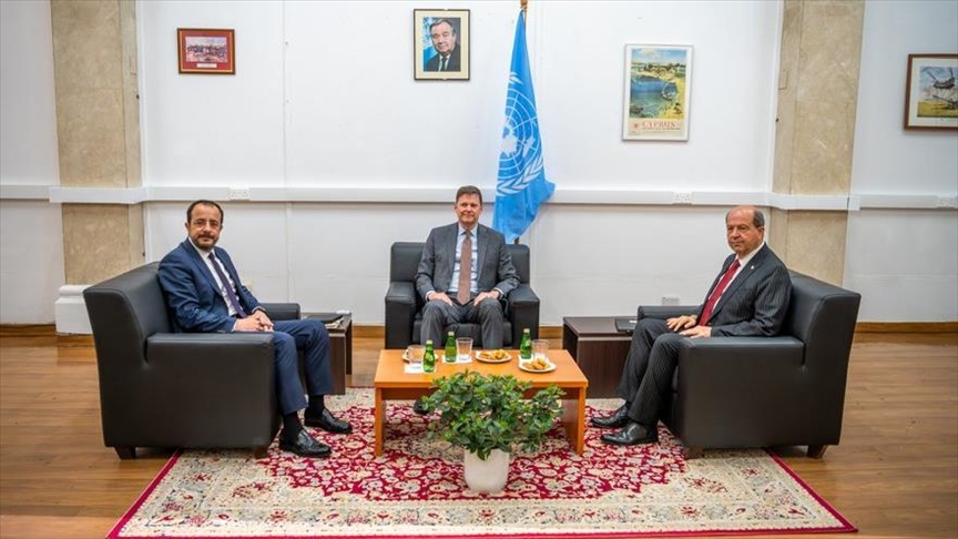 Turkish Republic of Northern Cyprus president, Greek Cypriot leader meet in UN buffer zone