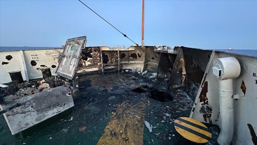 6 Turkish citizens on Gaza-bound aid ship hit by drones return home