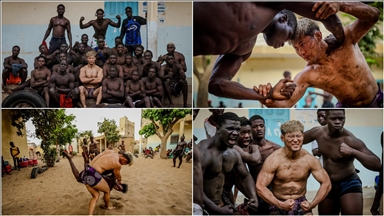 Senegal'de Japon güreşçi Shogo, çocukları olimpiyatlara hazırlarken kendi de geleneksel güreş öğreniyor