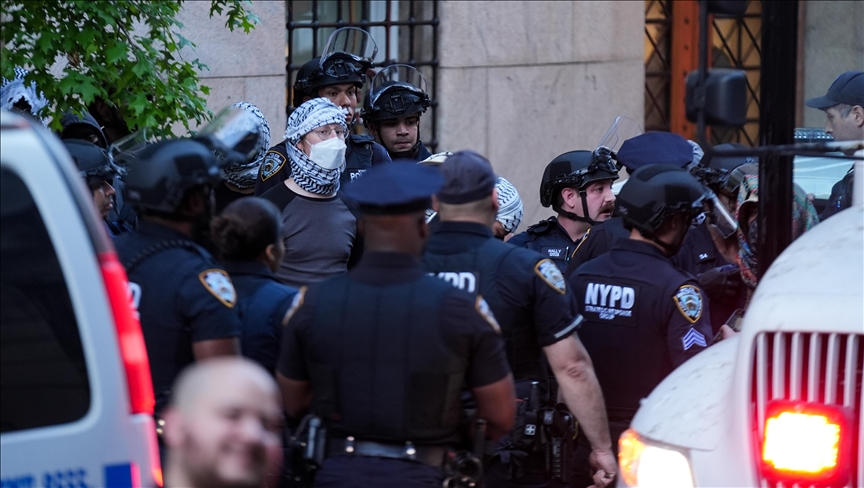 Dozens arrested at Columbia University after protesters stage demonstration in library