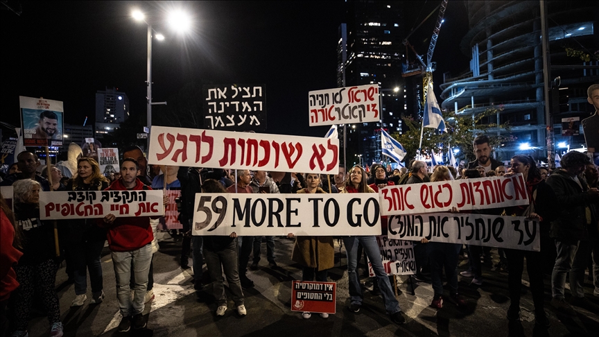 Thousands of Israelis demand hostage release, even if it means stopping Gaza war