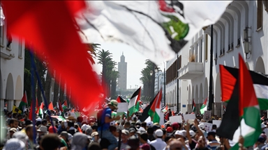 وقفة في تطوان المغربية دعما لفلسطين ورفضا لتهجير المواطنين بغزة