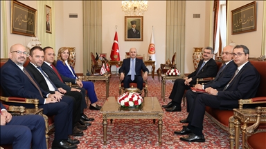 TBMM Başkanı Kurtulmuş, KKTC heyetini kabul etti