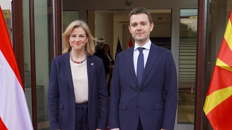 Mucunski - Meinl-Reisinger në Shkup: Austria mbështet perspektivën evropiane të Maqedonisë së Veriut