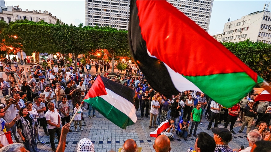 تونس.. مظاهرة رفضا لتهجير الفلسطينيين وتنديدا بالإبادة في غزة