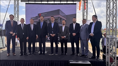 Türk iş insanının Kuzey Makedonya'da açacağı fabrikanın temeli atıldı