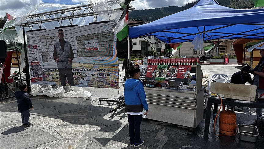 Bosna Hersek'te Gazze'ye destek kermesi düzenlendi