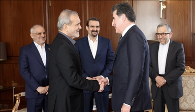 سەرکۆماری ئێران پزیشکیان پێشوازی لە نێچیرڤان بارزانی کرد